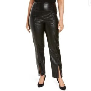 Good American Black Faux Leather Skinny Pants Sz Large